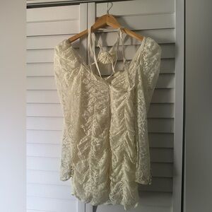 For Love And Lemons Cream Lace Top